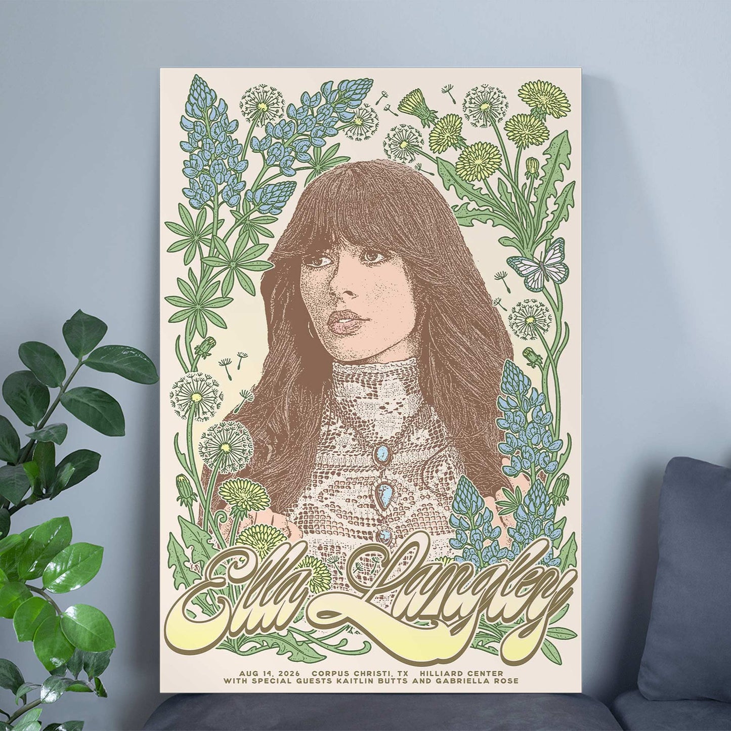 E.Langley “The Dandelion Tour” in Texas Poster