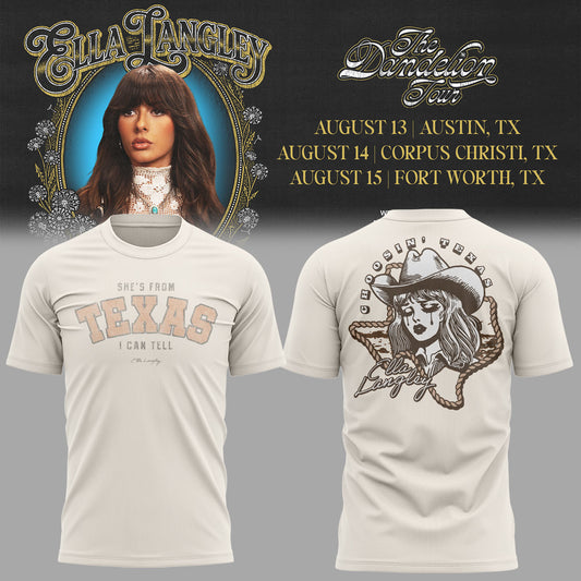 E.Langley “The Dandelion Tour” in Texas Shirt