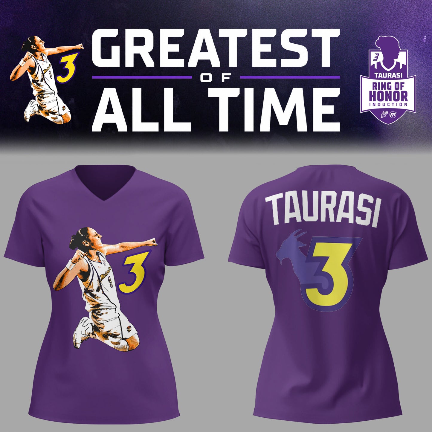 Limited Edition Diana Taurasi-Ring of Honor V-neck TShirt