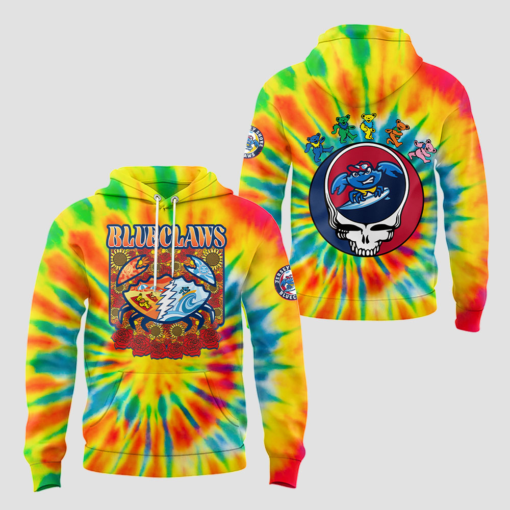 Limited Edition Jersey Shore BlueClaws x Grateful Dead Night Hoodie