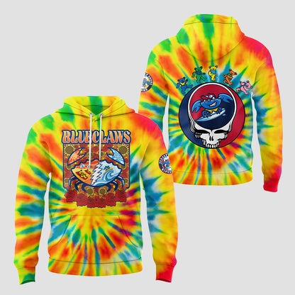 Limited Edition Jersey Shore BlueClaws x Grateful Dead Night Hoodie