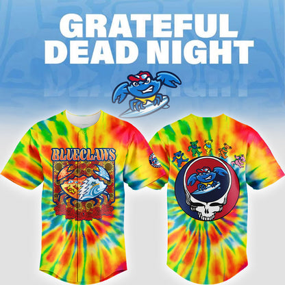 Limited Edition Jersey Shore BlueClaws x Grateful Dead Night Jersey