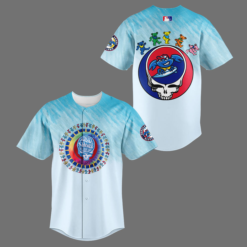 Limited Edition Jersey Shore BlueClaws x Grateful Dead Night Jersey