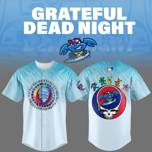 Limited Edition Jersey Shore BlueClaws x Grateful Dead Night Jersey