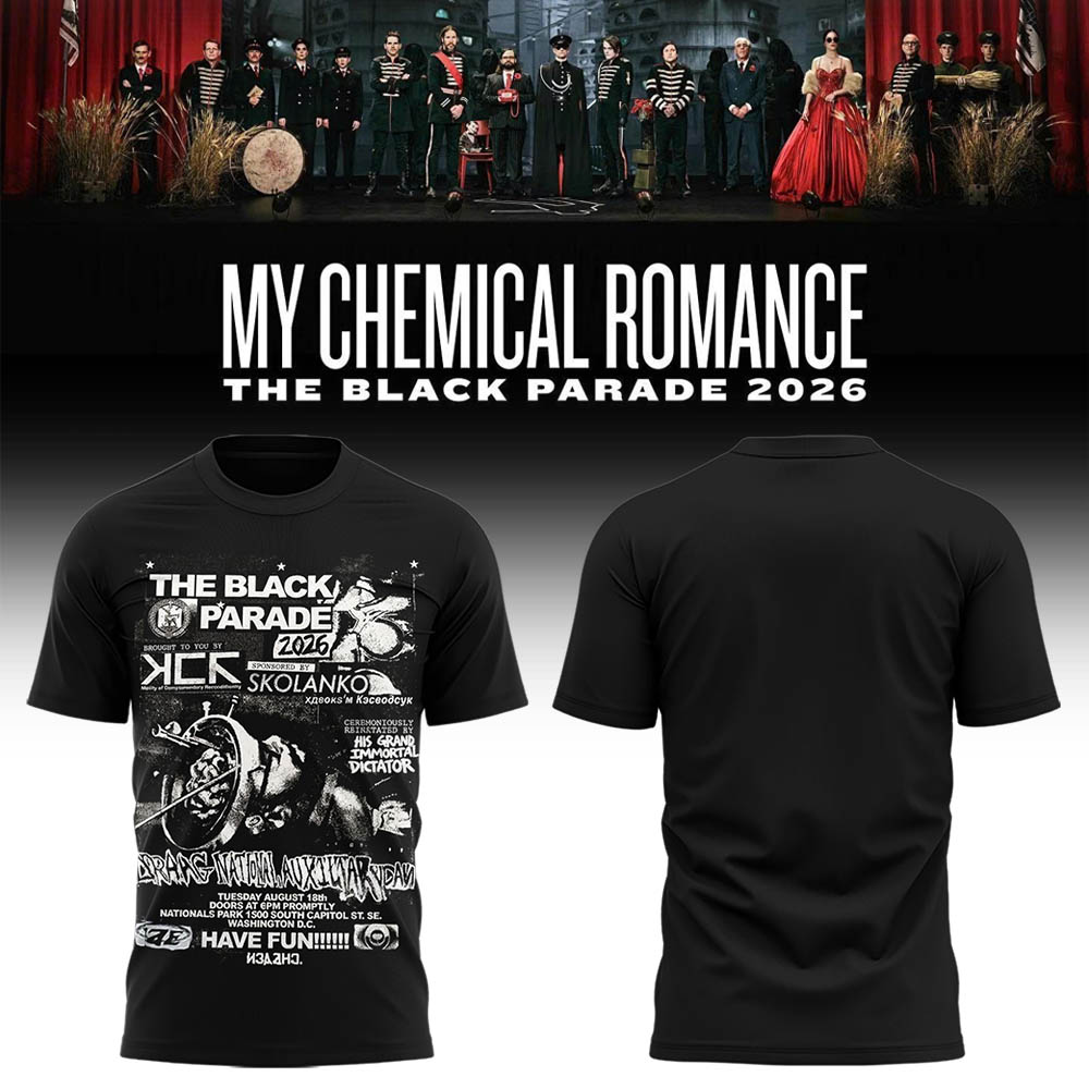 Limited Edition MCR Long Live The Black Parade Tour US 2026 At Washington, D.C Tshirt