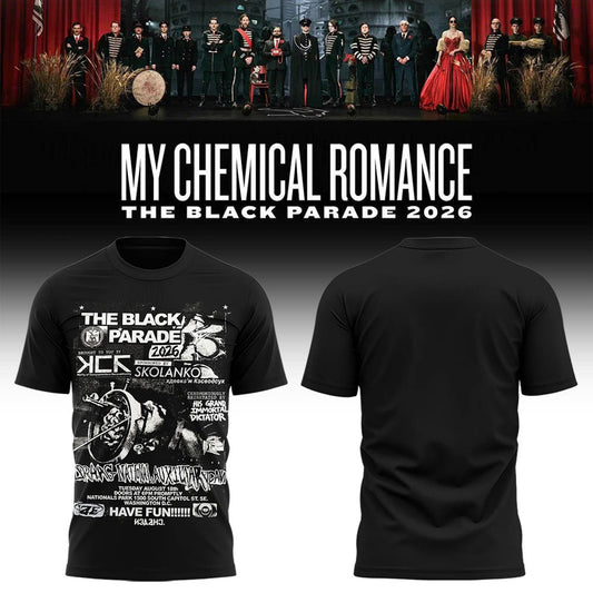 Limited Edition MCR Long Live The Black Parade Tour US 2026 At Washington, D.C Tshirt