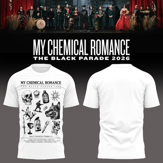 Limited Edition MCR Long Live The Black Parade Tour US 2026 At Washington, D.C Tshirt