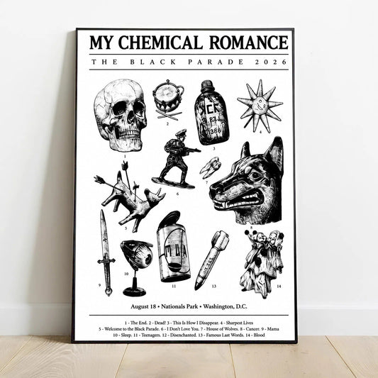 Limited Edition MCR Long Live The Black Parade Tour 2026 Washington, D.C Poster