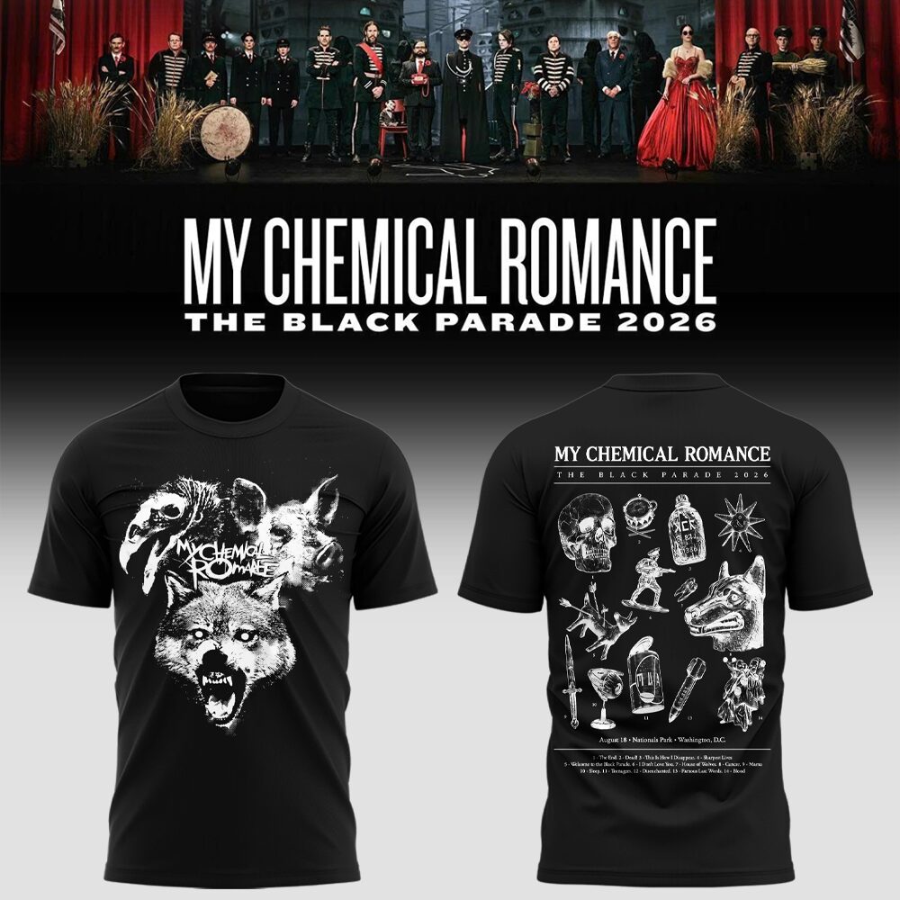 Limited Edition MCR Long Live The Black Parade Tour US 2026 At Washington, D.C Tshirt