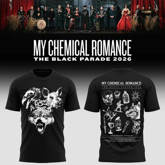Limited Edition MCR Long Live The Black Parade Tour US 2026 At Washington, D.C Tshirt