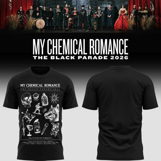 Limited Edition MCR Long Live The Black Parade Tour US 2026 At Washington, D.C Tshirt