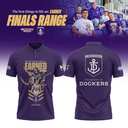 _Fremantle Dockers 2026 AFL EARNED Finals Range Limited Polo Shirt