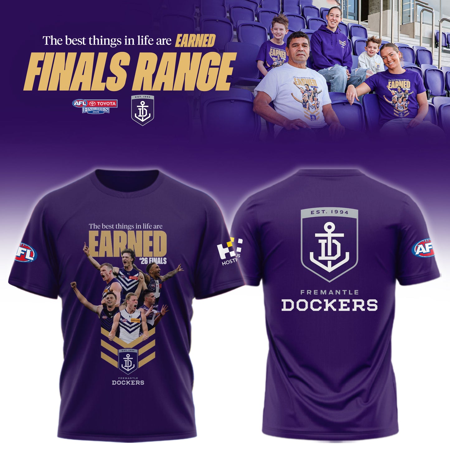 __Fremantle Dockers 2026 AFL EARNED Finals Range Limited Shirt