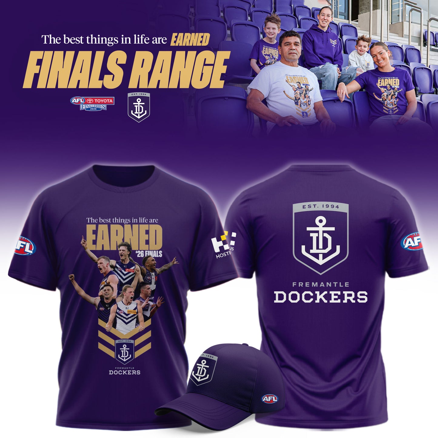 __Fremantle Dockers 2026 AFL EARNED Finals Range Limited Shirt