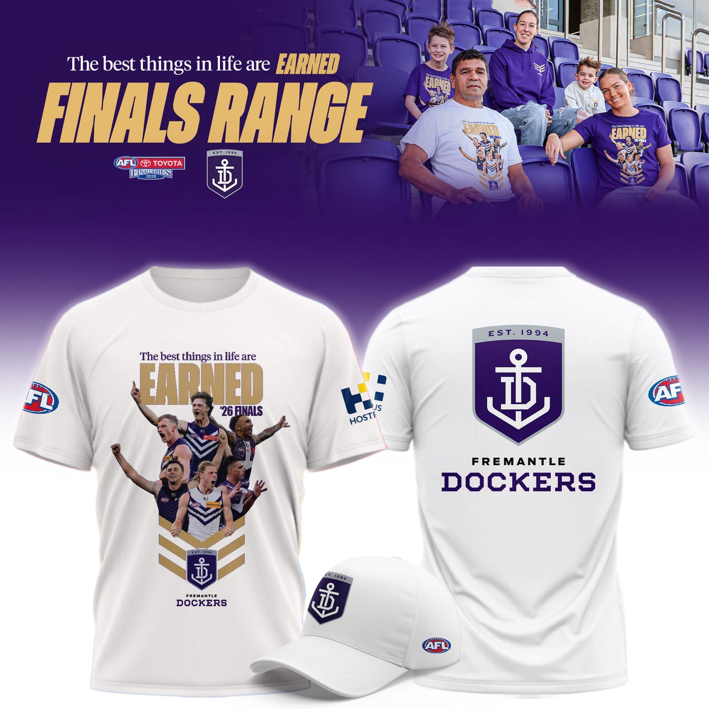 __Fremantle Dockers 2026 AFL EARNED Finals Range Limited White Shirt