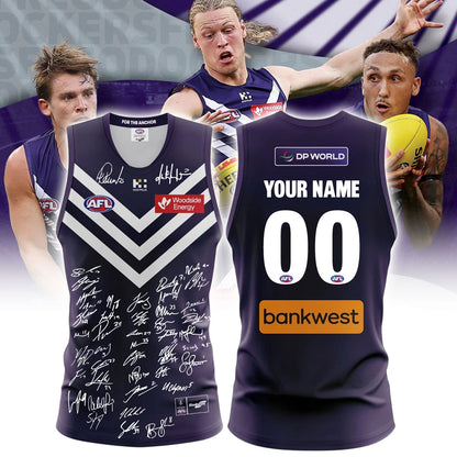 ___Fremantle Football Club 2026 Squad Signed Personalized Guernsey