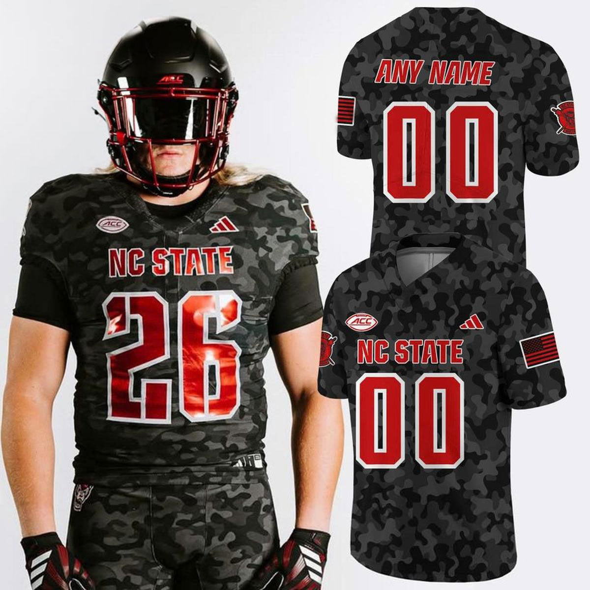 .NC State Wolfpack 2026 Military Appreciation Limited Camo Football Jersey