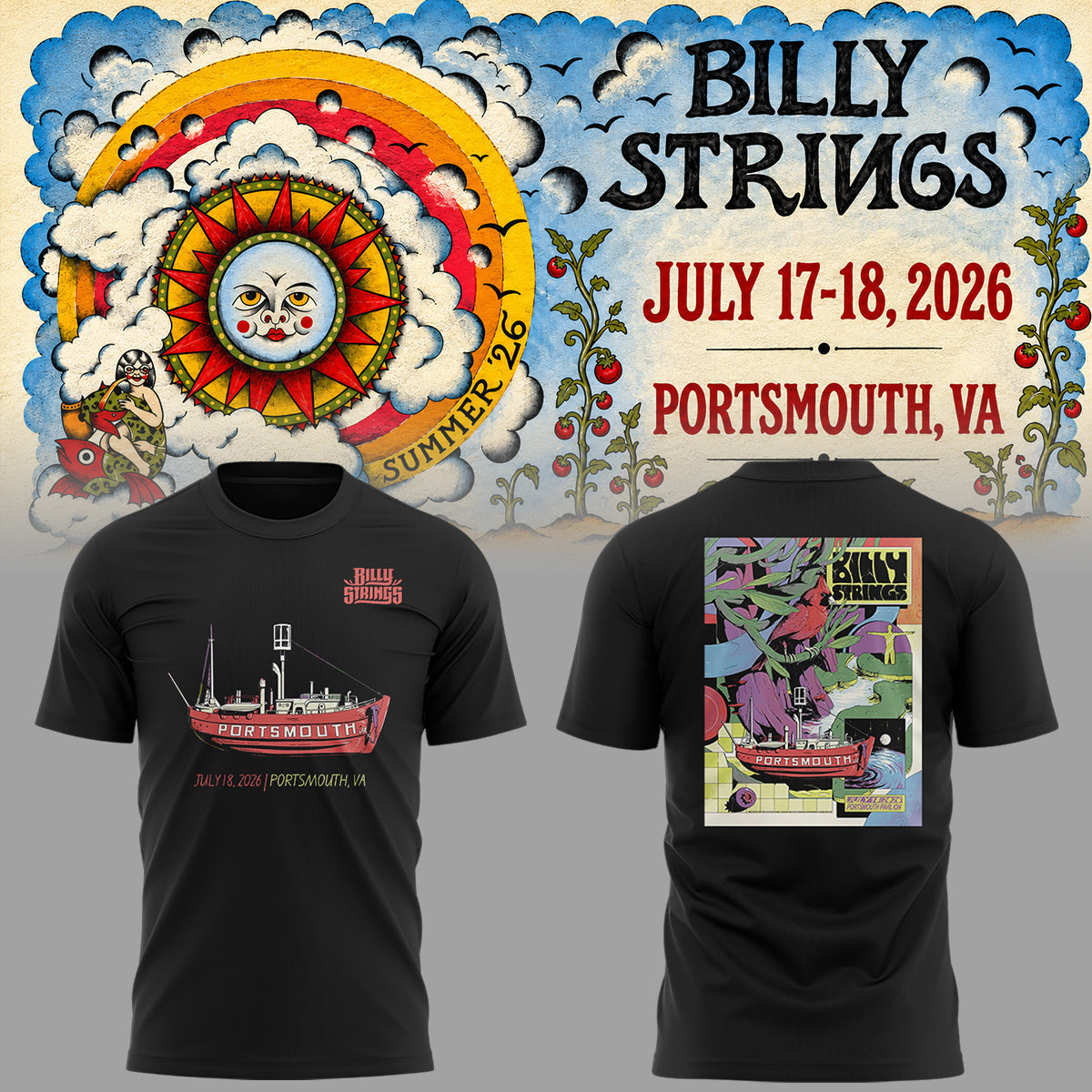 Limited Edition Billy Strings tour 2026 tshirt 7
