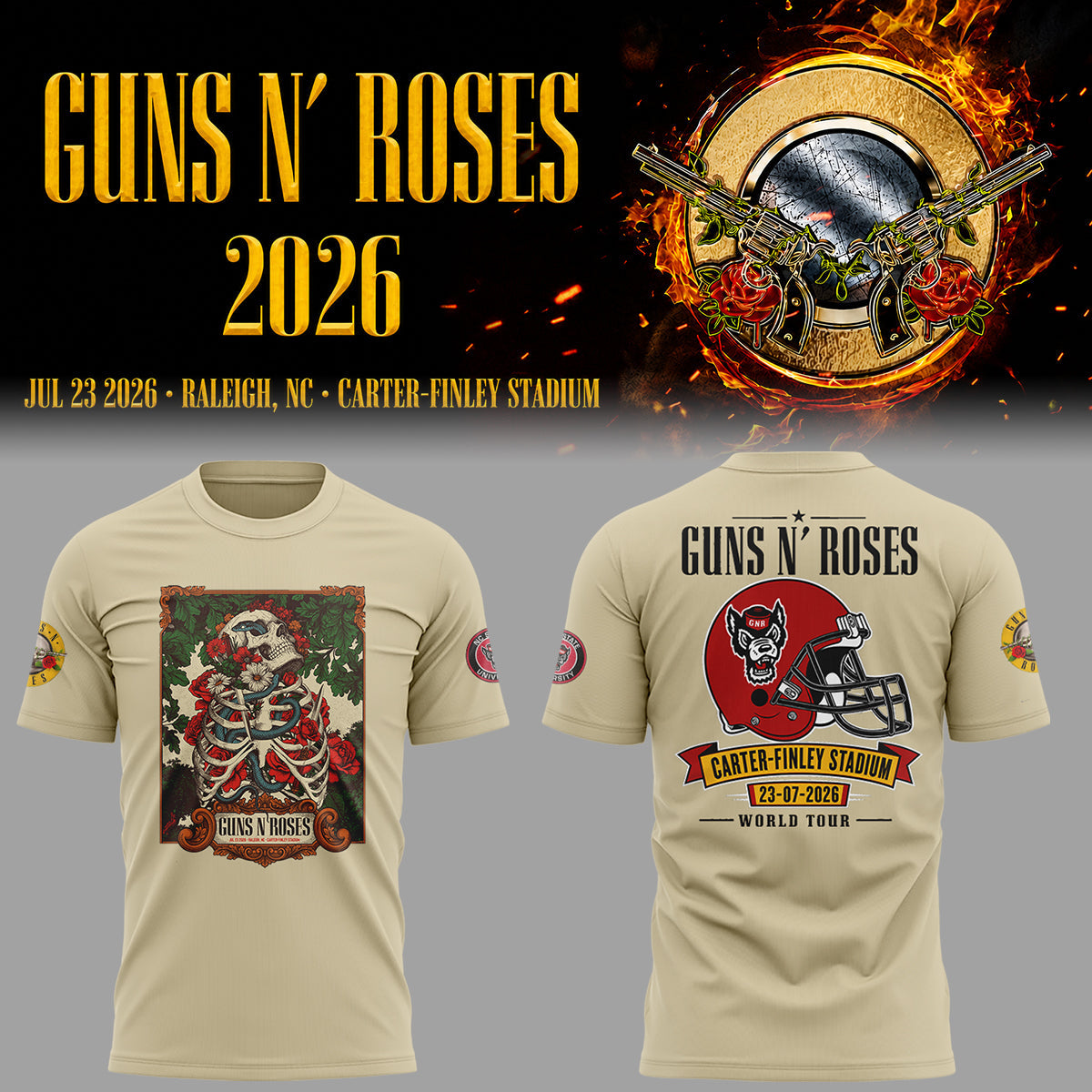 Limited Edition Guns N’ Roses Tour 2026 TShirt 7