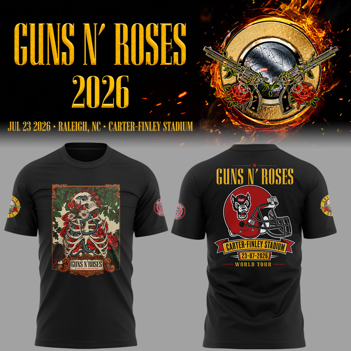 Limited Edition Guns N’ Roses Tour 2026 TShirt 9