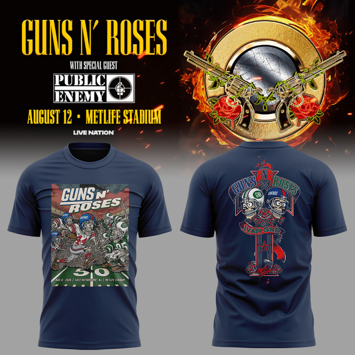 Limited Edition Guns N’ Roses Tour 2026 Tshirt