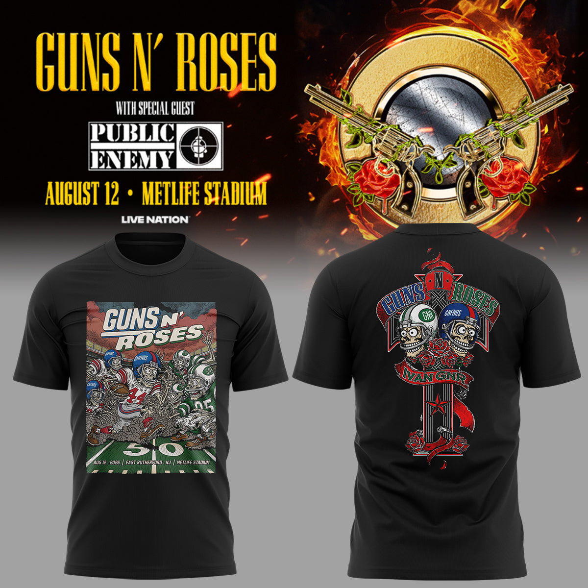 Limited Edition Guns N’ Roses Tour 2026 Tshirt