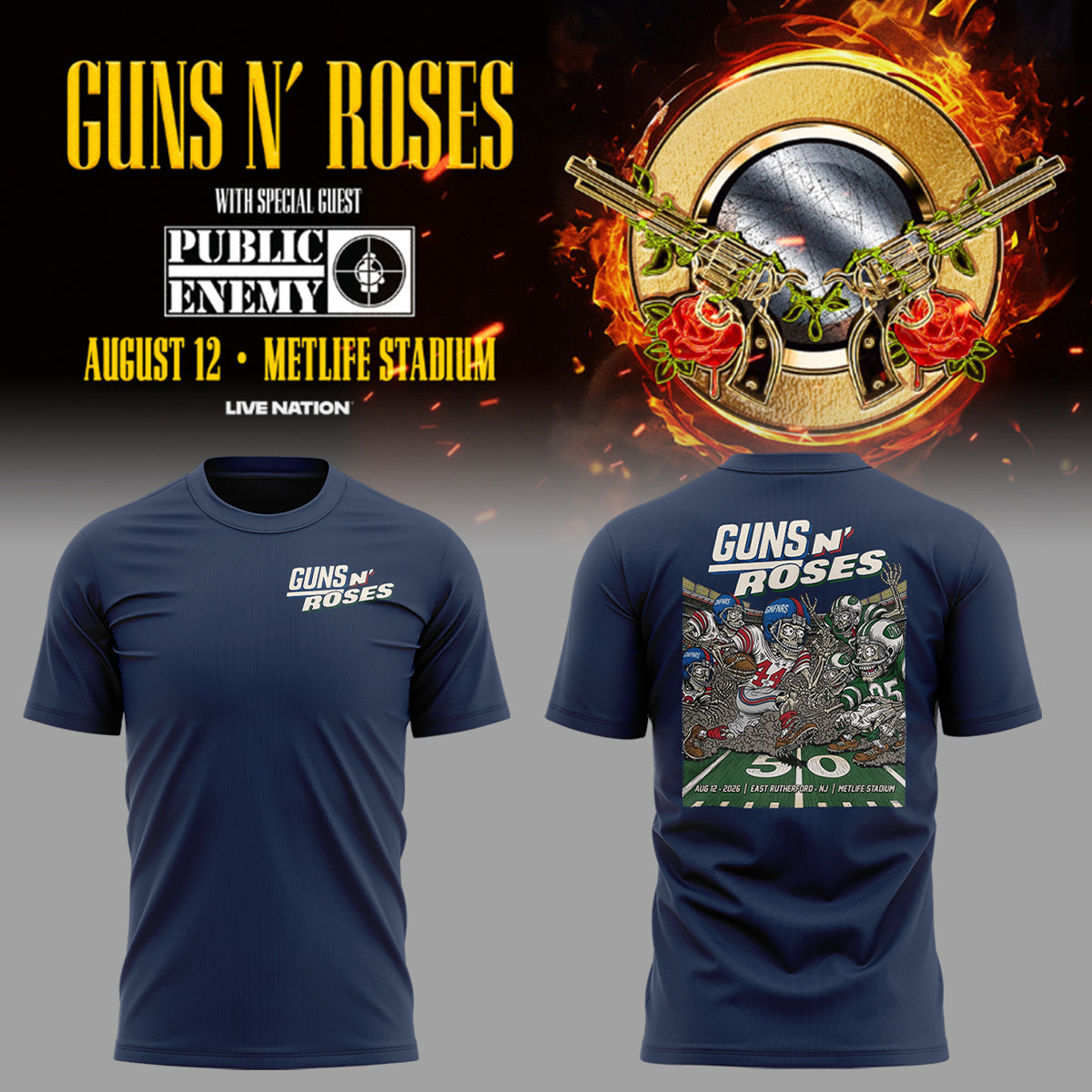 Limited Edition Guns N’ Roses Tour 2026 Tshirt