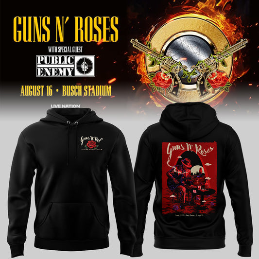 01.22. New Hoodie Guns N' Roses x St. Louis Cardinals - World Tour 2026 Hoodie