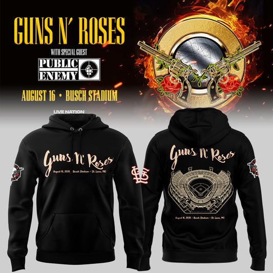 01.22. New Hoodie Guns N' Roses x St. Louis Cardinals - World Tour 2026 Hoodie