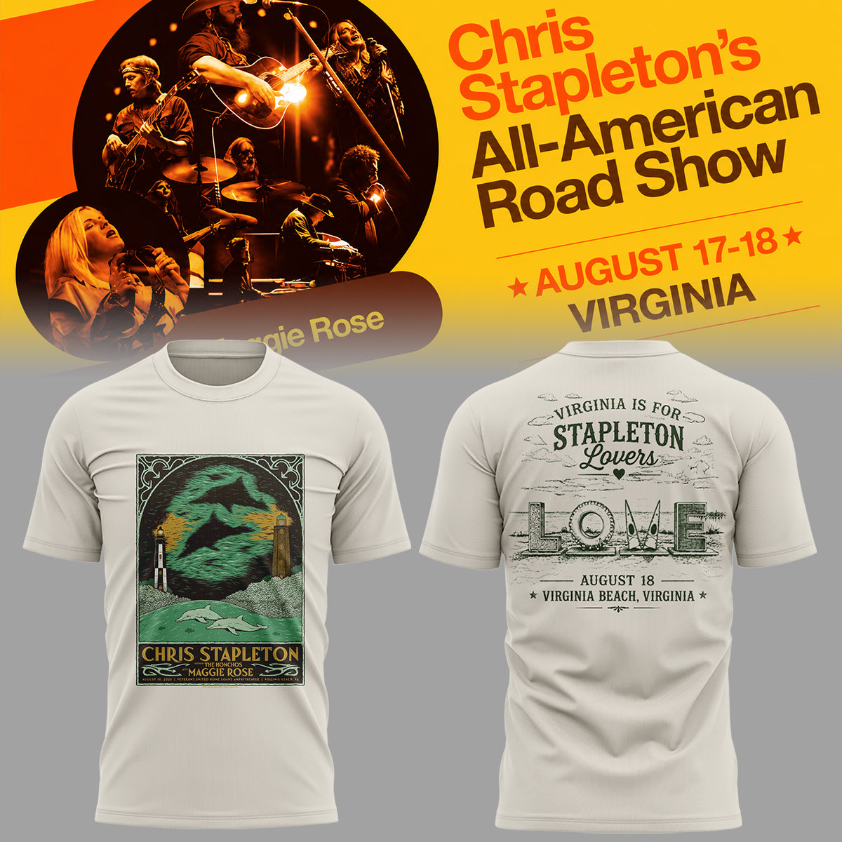 Limited Edition Chris Stapleton “All-American Road Show” Tshirt