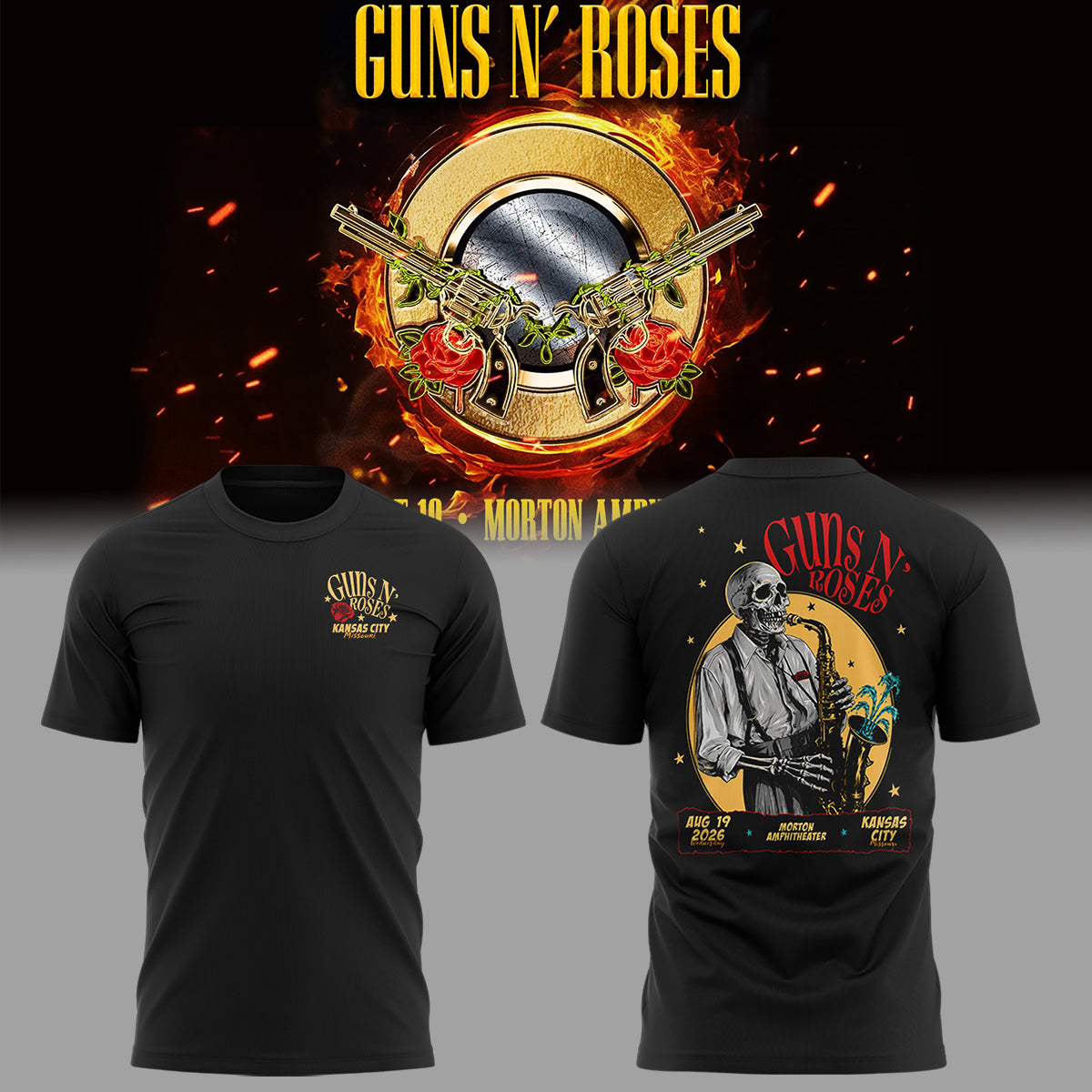 Limited Edition Guns N’ Roses Tour 2026 TShirt