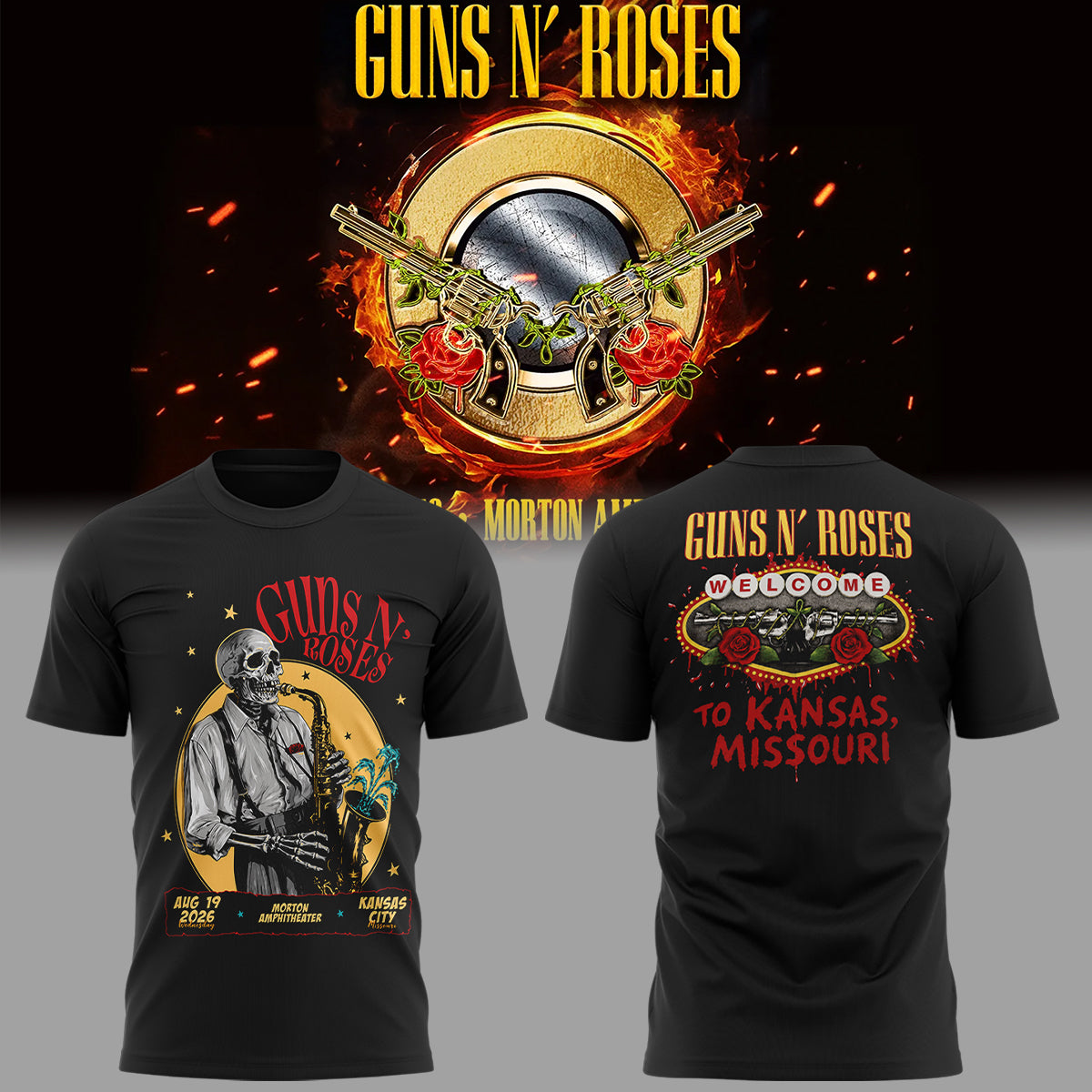 Limited Edition Guns N’ Roses Tour 2026 TShirt