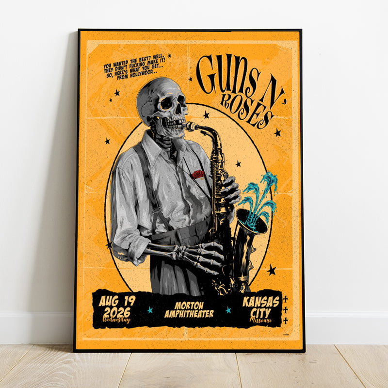 Limited Edition Guns N’ Roses Tour 2026 poster