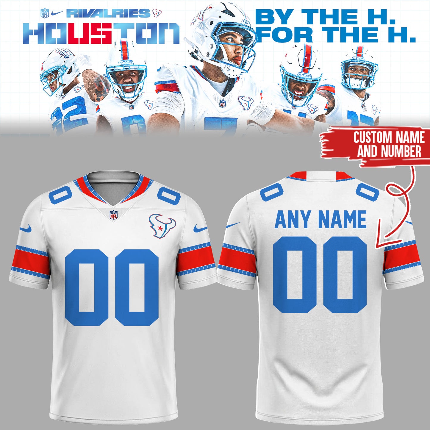 Limited Edition H‑Town Rivalries Custom Football Jersey