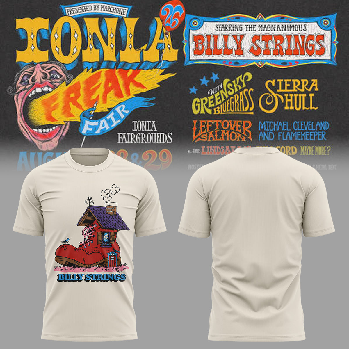 Limited Edition Billy Strings tour 2026 tshirt