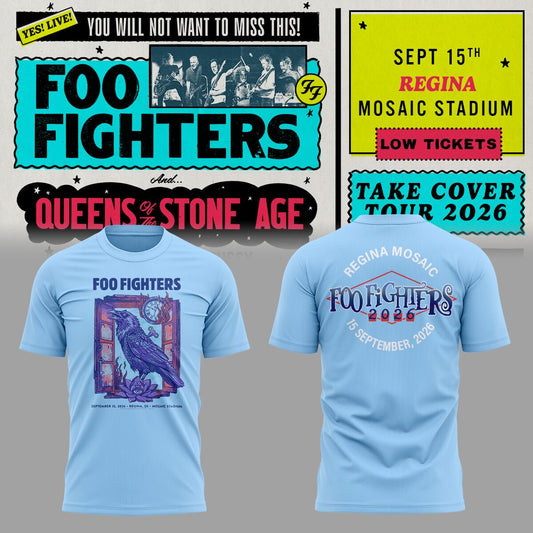 FF 🎸🎤 “Take Cover Tour 2026” at Mosaic Stadium,SK TShirt