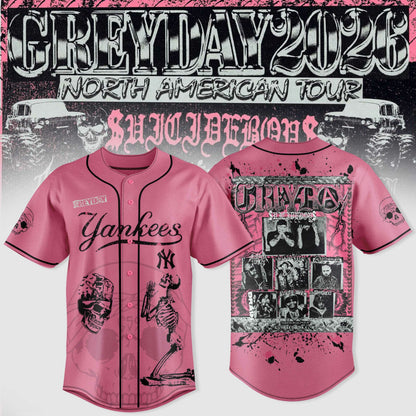 $uicideboy$ Greyday 2026 – North American Tour Baseball Team Jersey