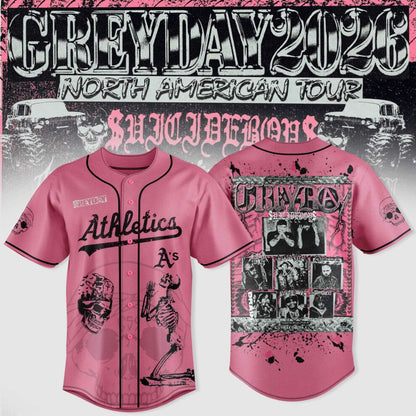 $uicideboy$ Greyday 2026 – North American Tour Baseball Team Jersey