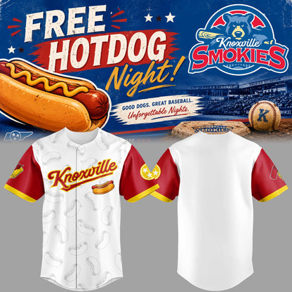 Limited Edition Free Hot Dog Night 2026 🌭⚾ Baseball Jersey