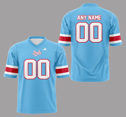 Limited Edition Powder Blue Throwback Custom Football Jersey