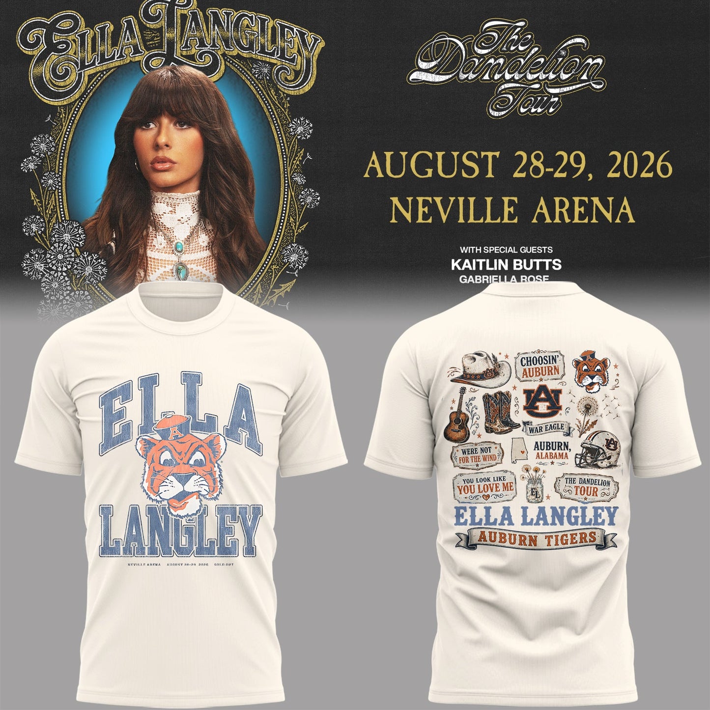 E.Langley “The Dandelion Tour” in Auburn,AL Shirt