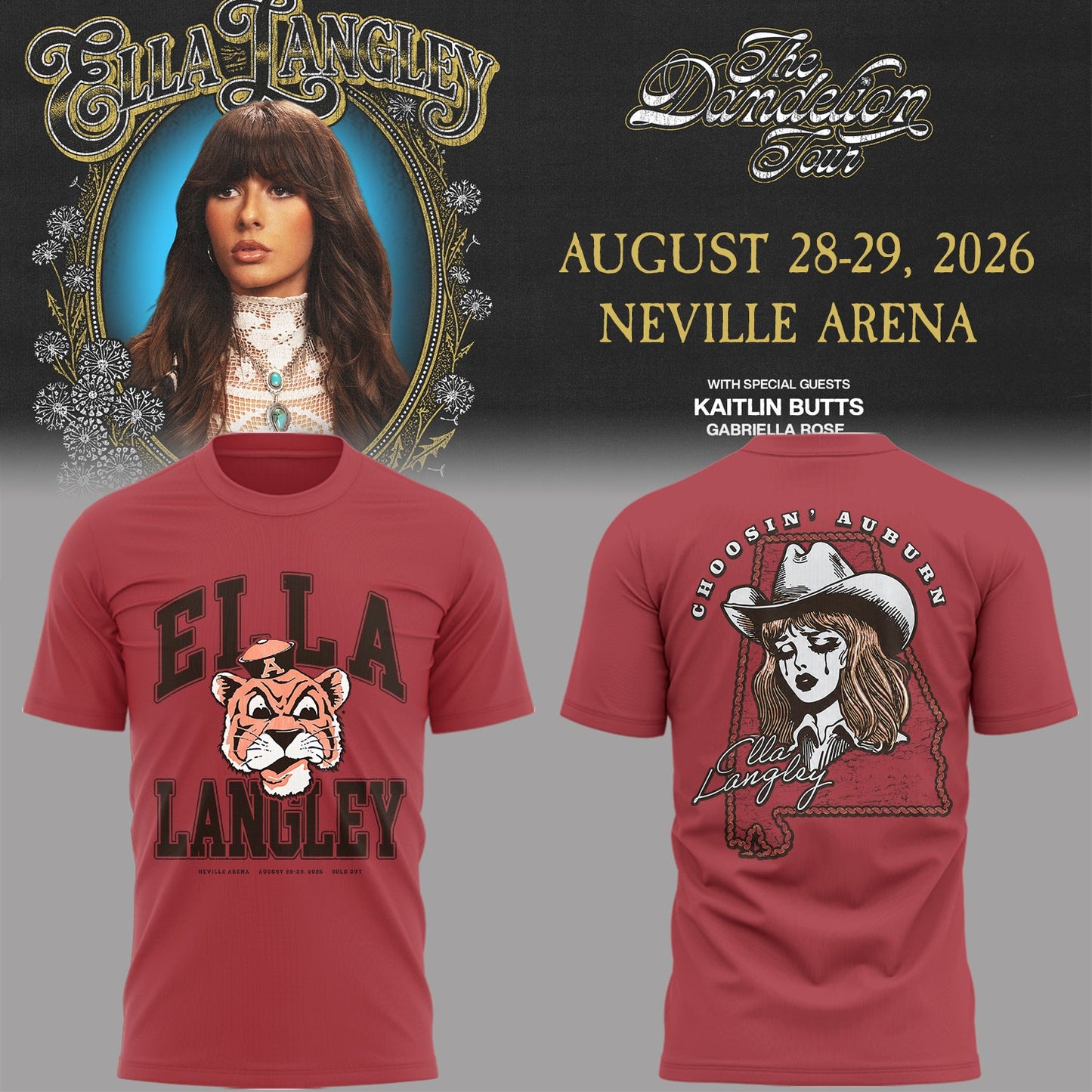 E.Langley “The Dandelion Tour” in Auburn,AL Shirt