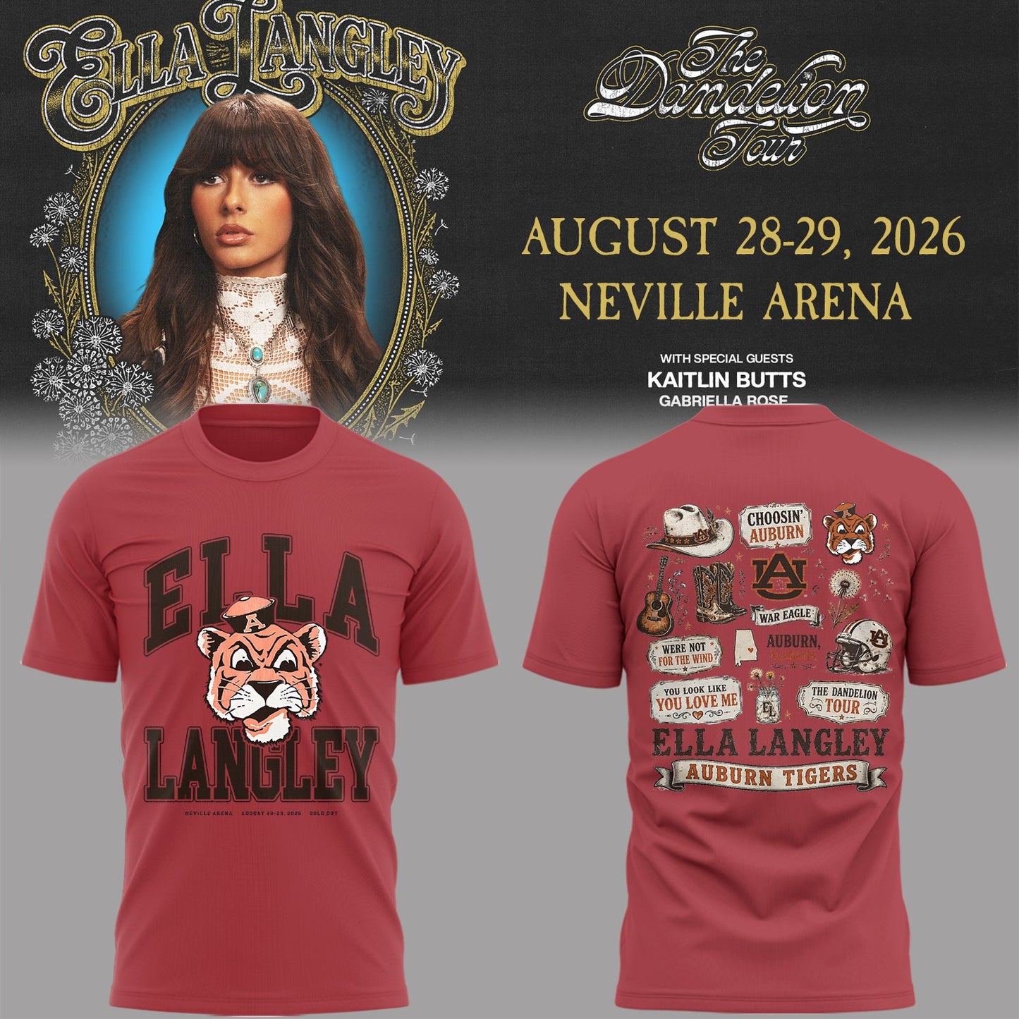 E.Langley “The Dandelion Tour” in Auburn,AL Shirt