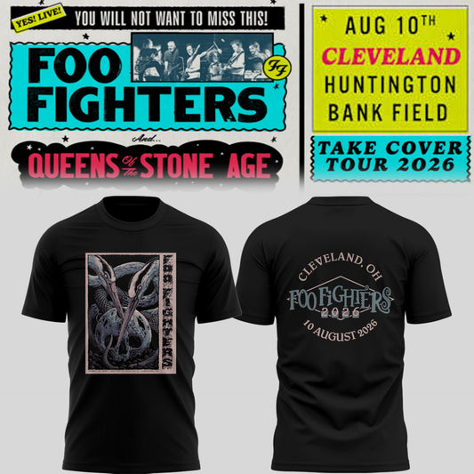 FF 🎸🎤 “Take Cover Tour 2026” in Cleveland,OH TShirt
