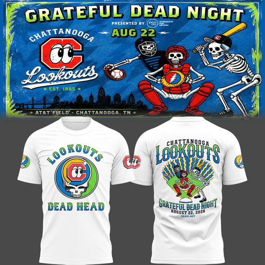 Limited Edition Chattanooga Lookouts - Grateful Dead Night 🎸🌹 Shirt 4
