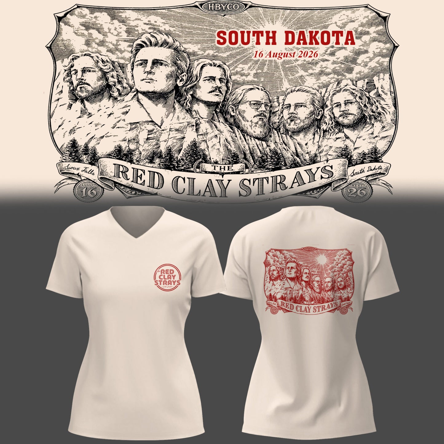 Limited Edition The Grateful Tour in South Dakota V-neck TShirt 2