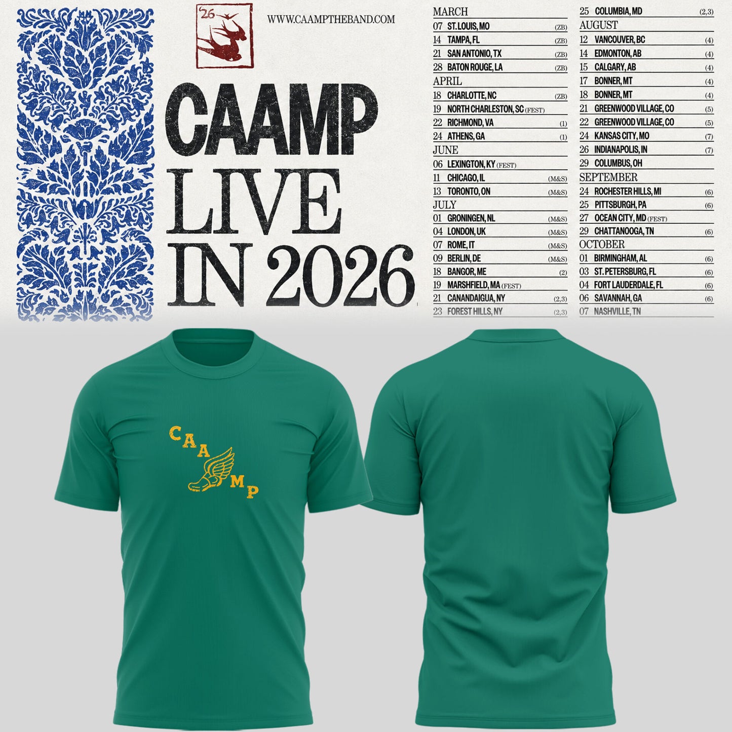 Limited Edition Caamp Live in 2026 Shirt