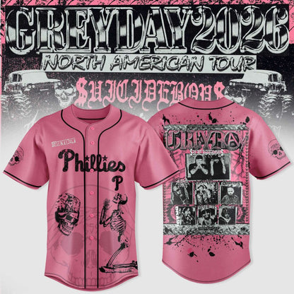 $uicideboy$ Greyday 2026 – North American Tour Baseball Team Jersey