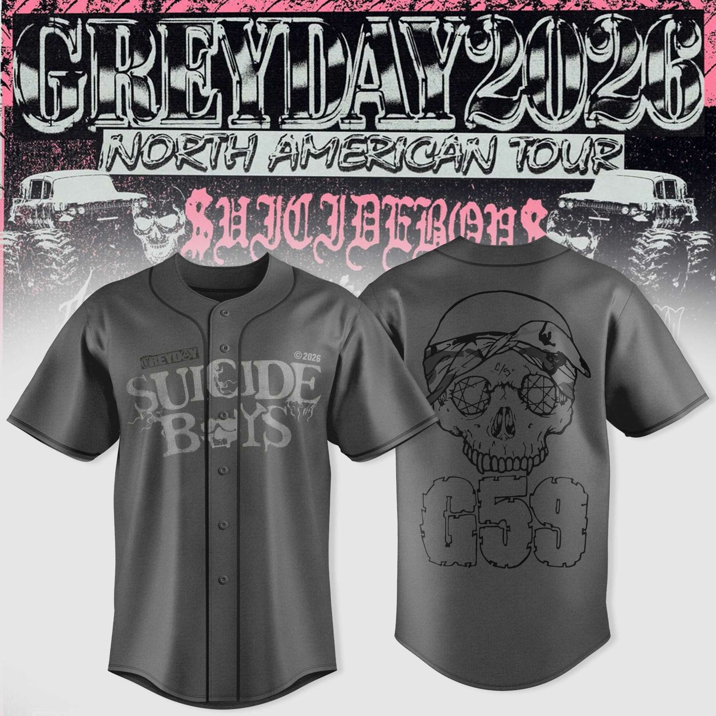 $uicideboy$ Greyday 2026 – North American Tour Jersey