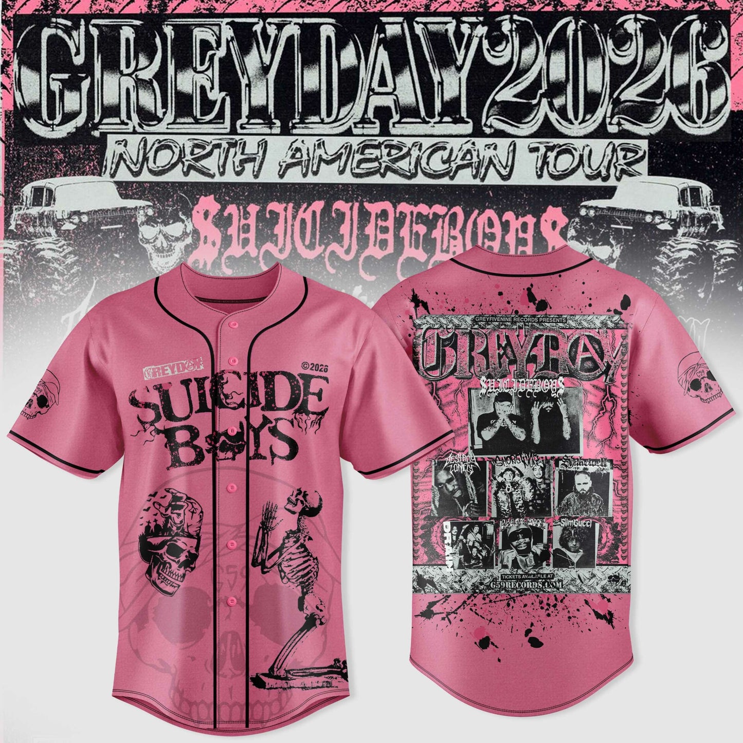 _$uicideboy$ Greyday 2026 – North American Tour Jersey